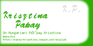 krisztina papay business card